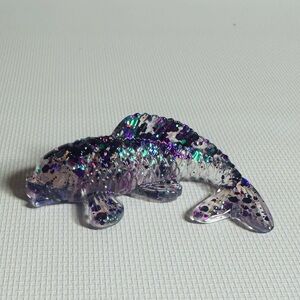 Glitter Resin Decorative Fish Figurine